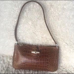 Longchamp Roseau croc shoulder bag